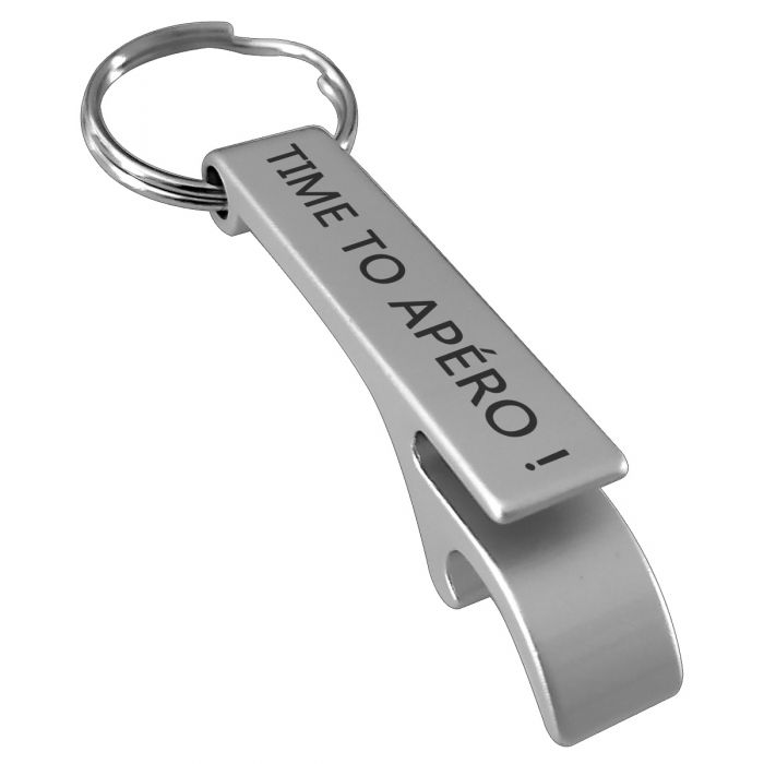 Porteclés gravé métal décapsuleur 100 Personnalisable