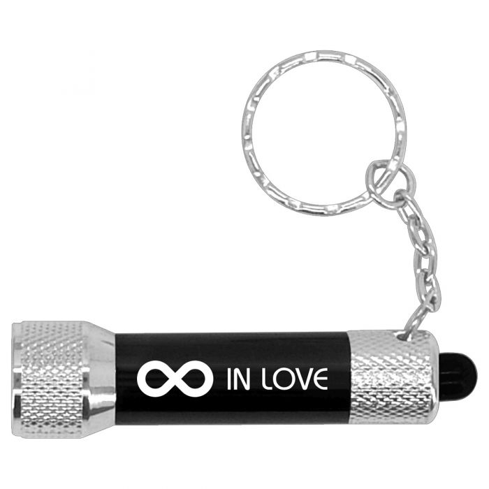 Porte-clés Lampe Torche Noir LED