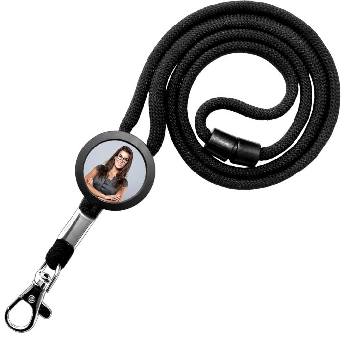 Lanyard tour de cou - cordon noir