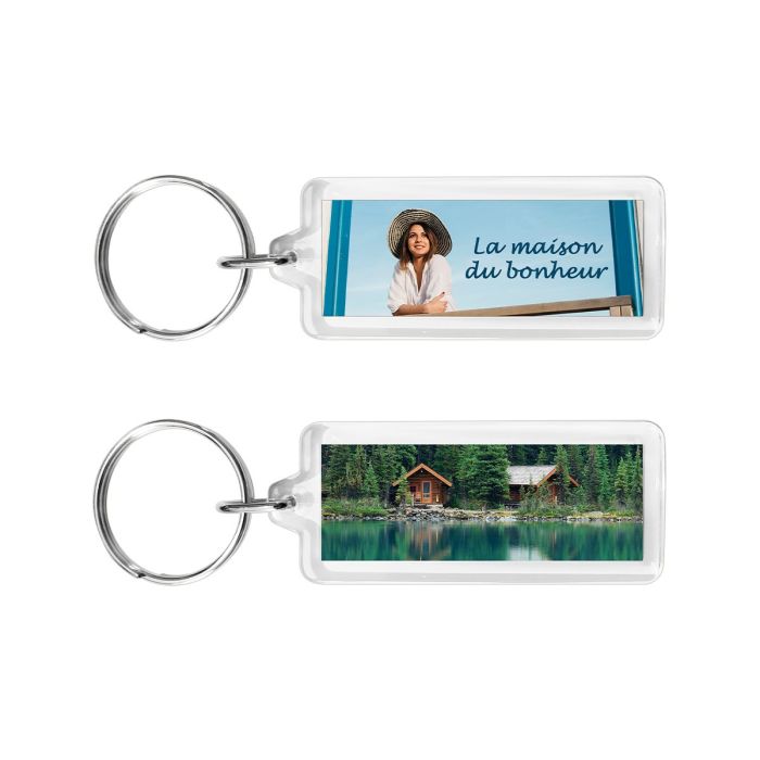 Porte-cles personnalisé cristal panorama
