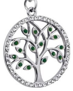 Porte-clé arbre de vie strass