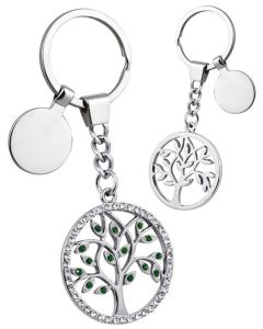 Porte-clé arbre de vie strass