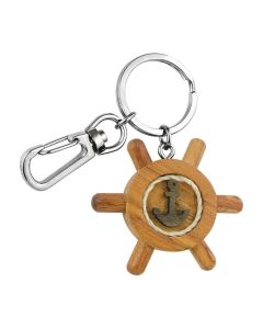 Porte-clé barre de bateau en bois