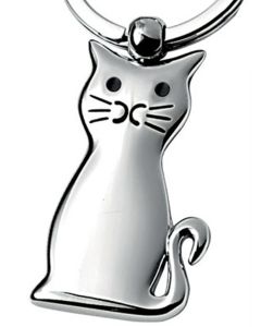 Porte-clé chat design en métal