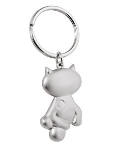 Porte-clés Chat Élégant Métal Satin