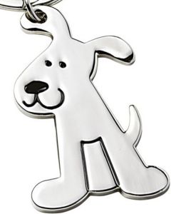 Porte-clé chien en métal