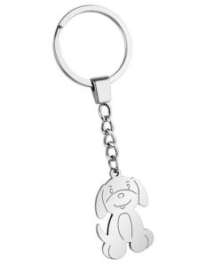 Porte-clé chiot en métal