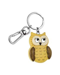 Porte-clé chouette en bois