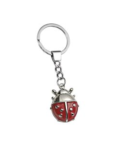 Porte-clé coccinelle rouge émaillée