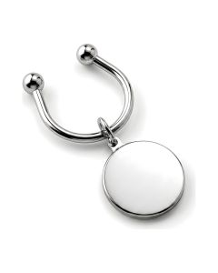 Porte-clé fer à cheval avec médaillon rond