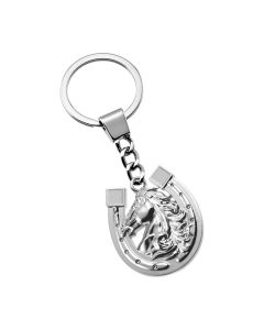 Porte-clé fer à cheval et tête de cheval