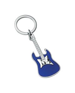 Porte-clé guitare électrique bleue
