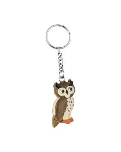 Porte-clé hibou en bois