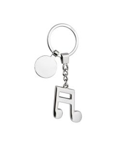 Porte-clé note de musique avec jeton de caddie