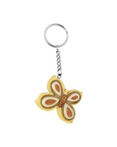 Porte-clé papillon en bois