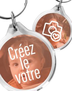 Porte-clé Cristal Rond 33 mm