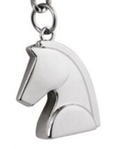 Porte-Clé Tête de Cheval Métal Brillant