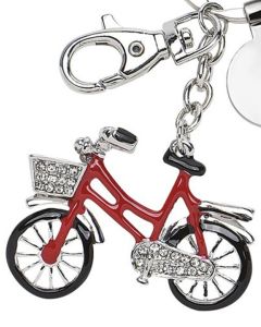 Porte-Cle vélo strass avec Jeton Caddie