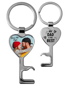 porte clés décapsuleur photo coeur - fête des pères