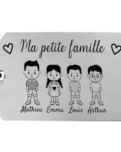Porte-clés gravé ma petite famille