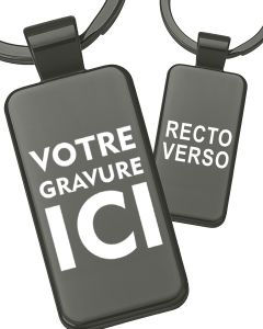 Porte-clés gravé noir titan