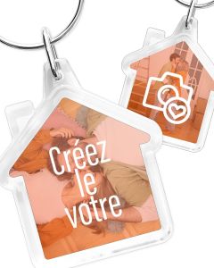 Porte-clés personnalisé Cristal Maison