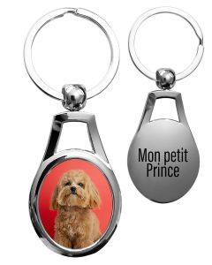 porte clés personnalisé métal ovale ornemental