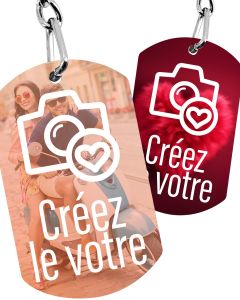 Porte-clés personnalisé photo étiquette