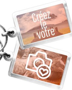 Porte-Clé photo cristal rectangle 40x25
