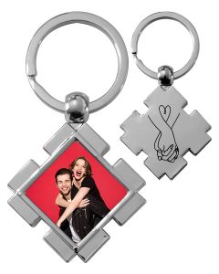 porte clés photo losange design off