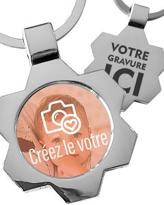 porte clés photo métal design