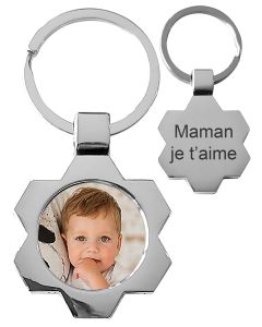 porte clés photo métal design