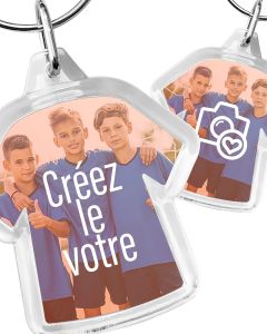 Porte-clé photo t-shirt plastique
