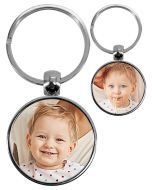 Porte-clés personnalisé photo rond recto verso