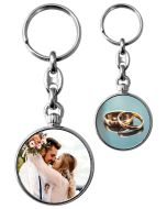 Porte-clé Métal Rond double face 33mm