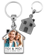Porte Clés Métal Maison personnalisé