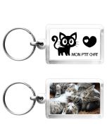 Porte-Clé photo cristal rectangle 40x25
