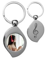 porte clés photo goutte flamme métal