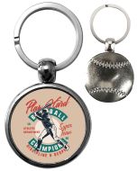 Porte-cles photo métal baseball