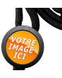 Lanyard tour de cou - cordon noir - on