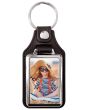 Porte clés photo métal et cuir 40x25 - personnalisé