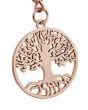 Porte-Clé arbre de vie rose - zoom