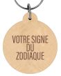 porte-cle bois grave zodiaque