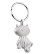 Porte-clés Chat Élégant Métal Satin