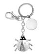 Porte-Clé Coccinelle Strass avec Jeton Caddie blanc