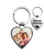 Porte-clés coeur personnalisé photo et gravure mamie d'amour