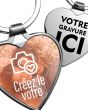 Porte-clés coeur personnalisé photo et gravure - votre personnalisation