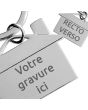 Porte-clé gravé maison brillante - on