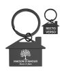 Porte-clé gravé maison noir