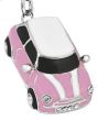 Porte-clé mini cooper rose - zoom